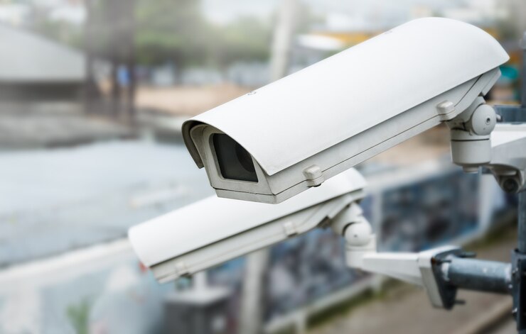 White Modern CCTV Camera installed bt EHT